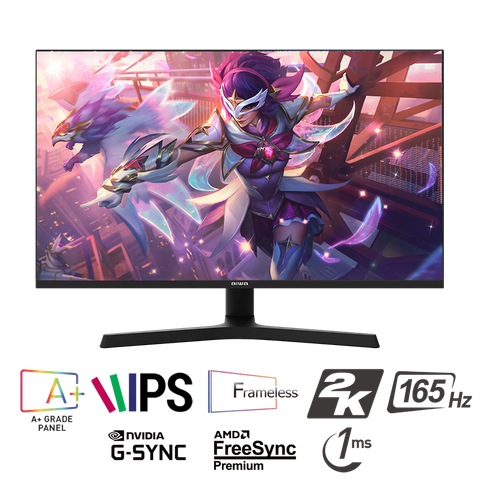 Màn hình Aiwa 27 inch monitor/ 2K/ IPS/ 165Hz/ 230cd/m²/ DP/ 2 HDMI/ Audio Out/ Speaker/ USB/ MZ270L-Y