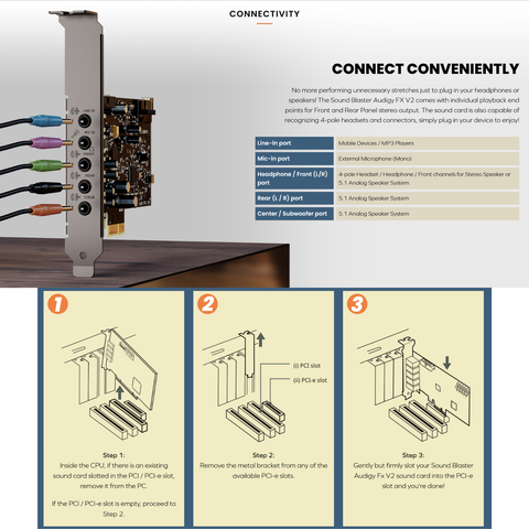 Sound Card Creative Sound Blaster Audigy Fx V2