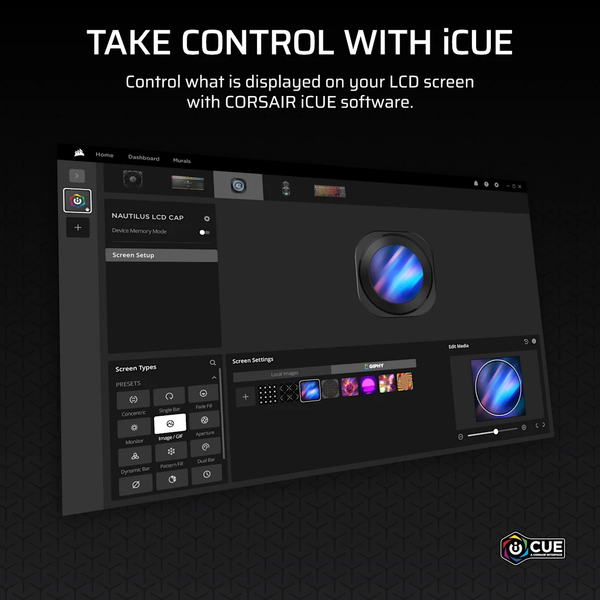 Tản nhiệt nước Corsair NAUTILUS 240 RS LCD Black CW-9061031-WW