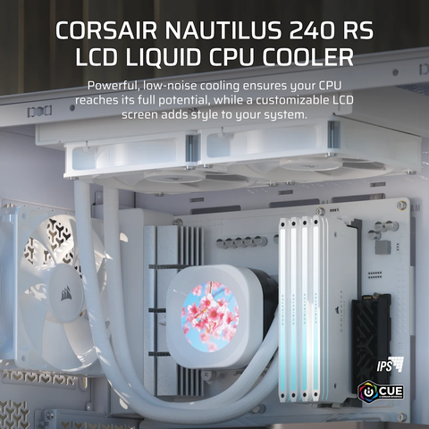 Nhân bản từ Tản nhiệt nước Corsair NAUTILUS 240 RS LCD White CW-9061032-WW