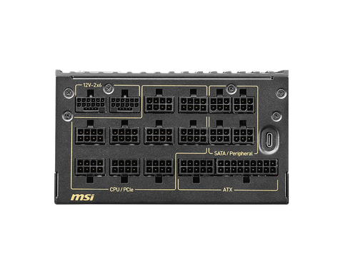 Nguồn máy tính MSI MEG Ai1600T PCIE5 1600W 80 Plus Titanium, Full Modullar
