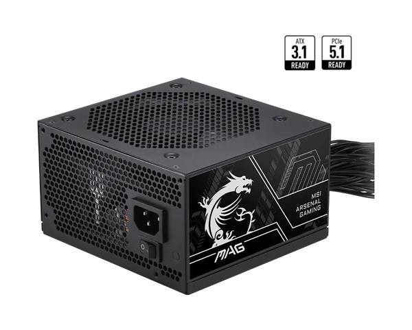Nguồn máy tính MSI MAG A750BN PCIE5 III 750W 80 Plus Bronze ATX 3.1 PCIe 5.1