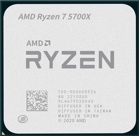 CPU Ryzen 7 5700X TRAY chính hãng / 3.4 GHz Boost 4.6 GHz / 8 Core 16 Thread / 36MB / AM4