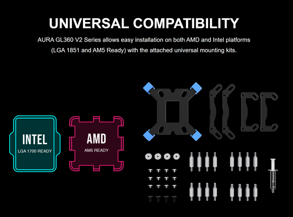 Tản nhiệt nước AIO Gamdias Aura GL360 V2 ARGB