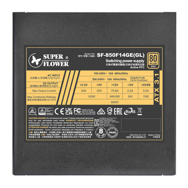 Nguồn máy tính Super Flower Leadex III Gold 850W ATX 3.1 SF-850F14GE(GL)