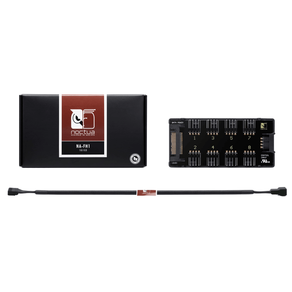Noctua NA-FH1 8 Channel PWM Fan Hub for up to Eight 12V/5V 4-Pin PWM & 3-Pin Fans
