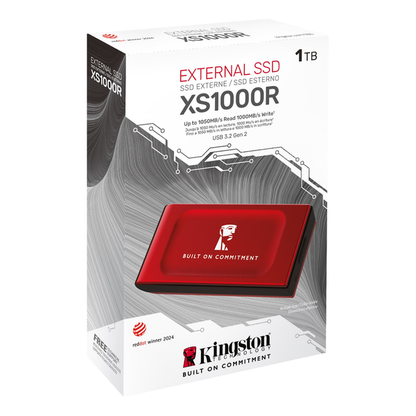 Ổ cứng SSD di động Kingston XS1000 1TB 2TB USB Type-C to USB A 3.2 Gen 2x2 1050/1000MB/s