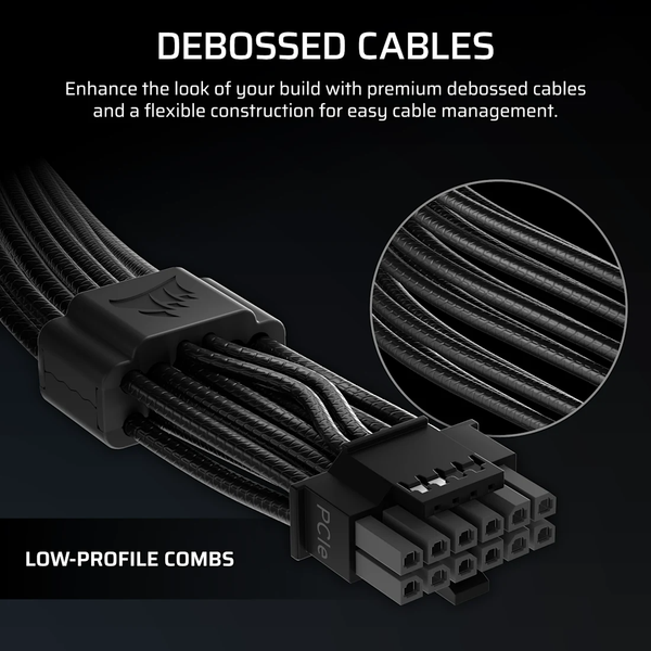 Cáp nguồn máy tính Corsair ThermalProtect PCIe 5.1 600W 12V-2x6 Cable - Black CP-8920472