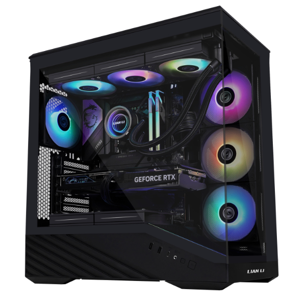Vỏ case máy tính Lian Li V100 gồm 4 fan 120mm RGB Black - V100RX