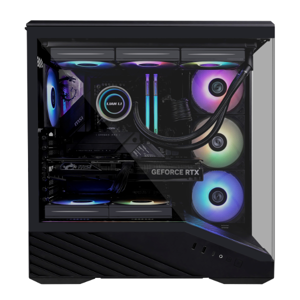 Vỏ case máy tính Lian Li V100 gồm 4 fan 120mm RGB Black - V100RX