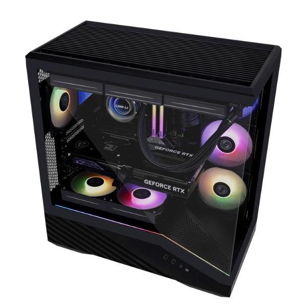Vỏ case máy tính Lian Li V100 gồm 4 fan 120mm RGB Black - V100RX