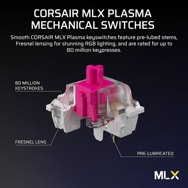 Bàn phím không dây Corsair VANGUARD 96-MLX Plasma-BLK RGB CH-91F901E-NA
