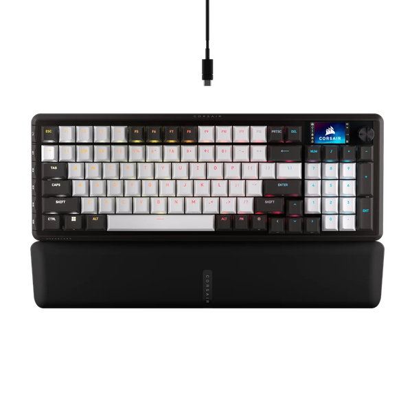 Bàn phím Corsair VANGUARD 96-MLX Pulse, Black & White, Dual Tone PBT-RGB CH-91E921I-NA