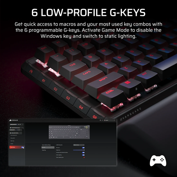 Bàn phím Corsair VANGUARD PRO 96-MGX Hyperdrive-BLK-RGB CH-91E911G-NA