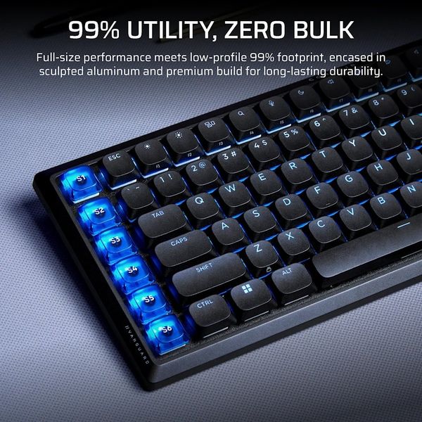 Bàn phím không dây Corsair VANGUARD AIR 99-CSR LP OPX-BLK RGB CH-91HA01B-NA