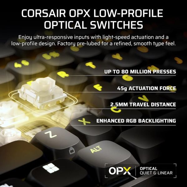 Bàn phím không dây Corsair VANGUARD AIR 99-CSR LP OPX-BLK RGB CH-91HA01B-NA