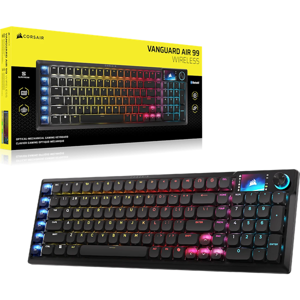 Bàn phím không dây Corsair VANGUARD AIR 99-CSR LP OPX-BLK RGB CH-91HA01B-NA
