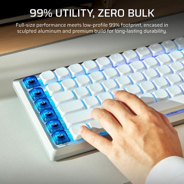Bàn phím không dây Corsair VANGUARD AIR 99-CSR LP OPX-WHT RGB CH-91H901B-NA