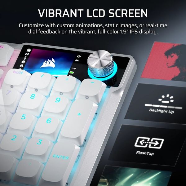 Bàn phím không dây Corsair VANGUARD AIR 99-CSR LP OPX-WHT RGB CH-91H901B-NA