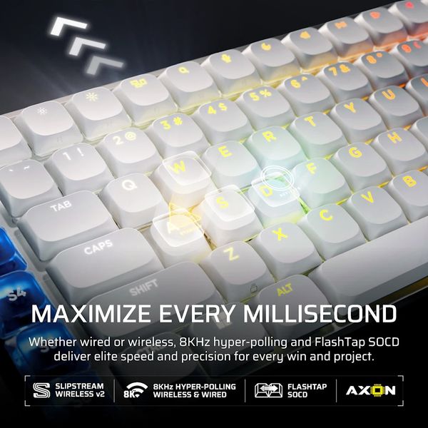 Bàn phím không dây Corsair VANGUARD AIR 99-CSR LP OPX-WHT RGB CH-91H901B-NA