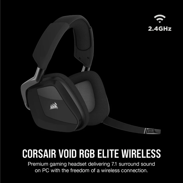 Tai nghe không dây Corsair VOID RGB ELITE, Carbon CA-9011201-NA