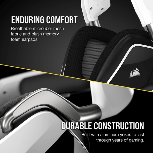 Tai nghe không dây Corsair VOID RGB ELITE, White CA-9011202-NA