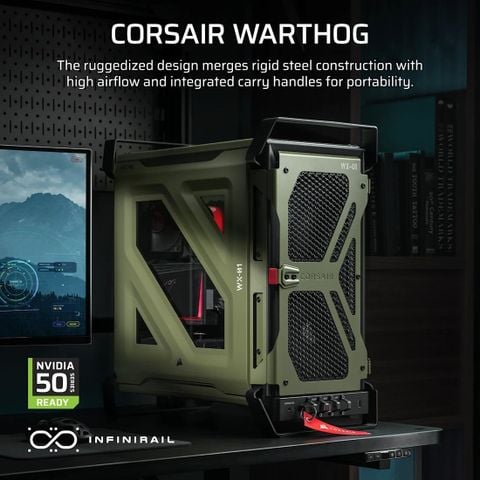 Vỏ máy tính Corsair WARTHOG Mil Green CC-9011350-WW