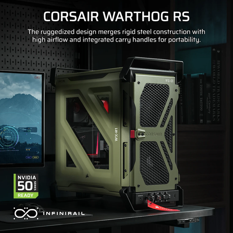 Vỏ máy tính Corsair WARTHOG RS Mil Green CC-9011352-WW