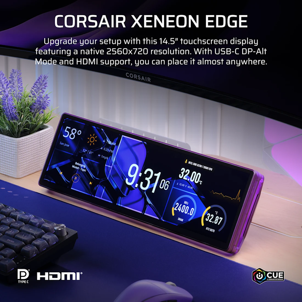 Màn hình cảm ứng Corsair XENEON EDGE Atomic Purple 14.5