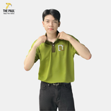  Áo thun polo phối màu xanh rêu - Đồng phục doanh nghiệp 12 