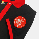  Áo thun polo phối đen đỏ - Đồng phục doanh nghiệp 02 
