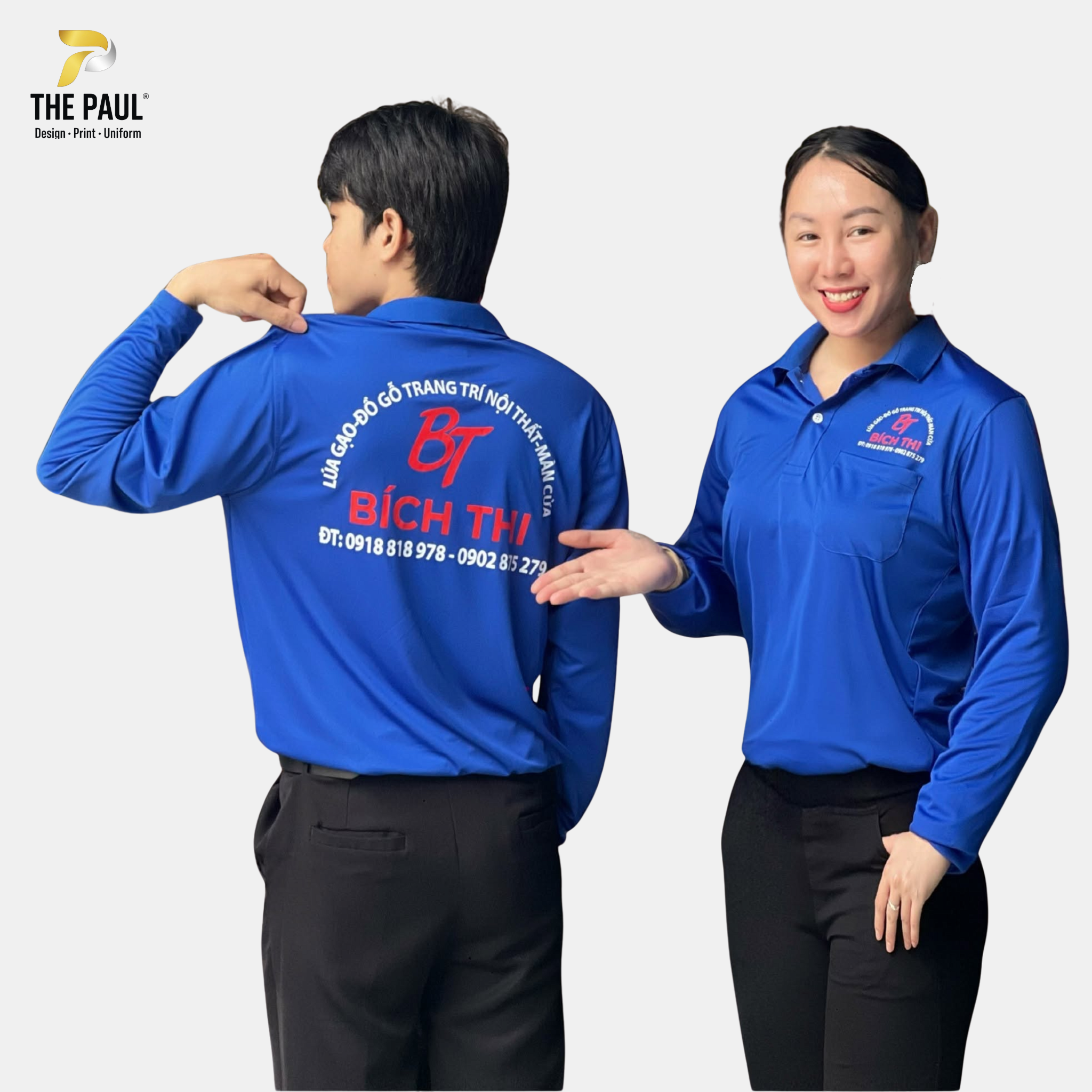  Áo thun polo tay dài Bích Thi - Đồng phục ngoài trời 