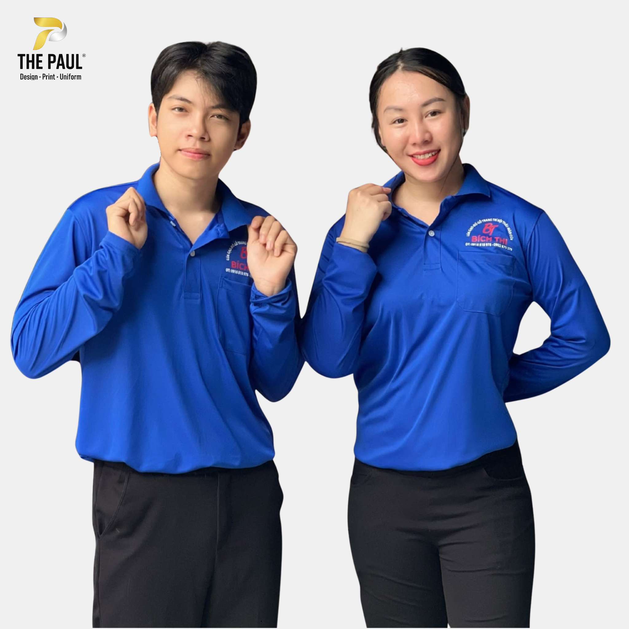  Áo thun polo tay dài Bích Thi - Đồng phục ngoài trời 