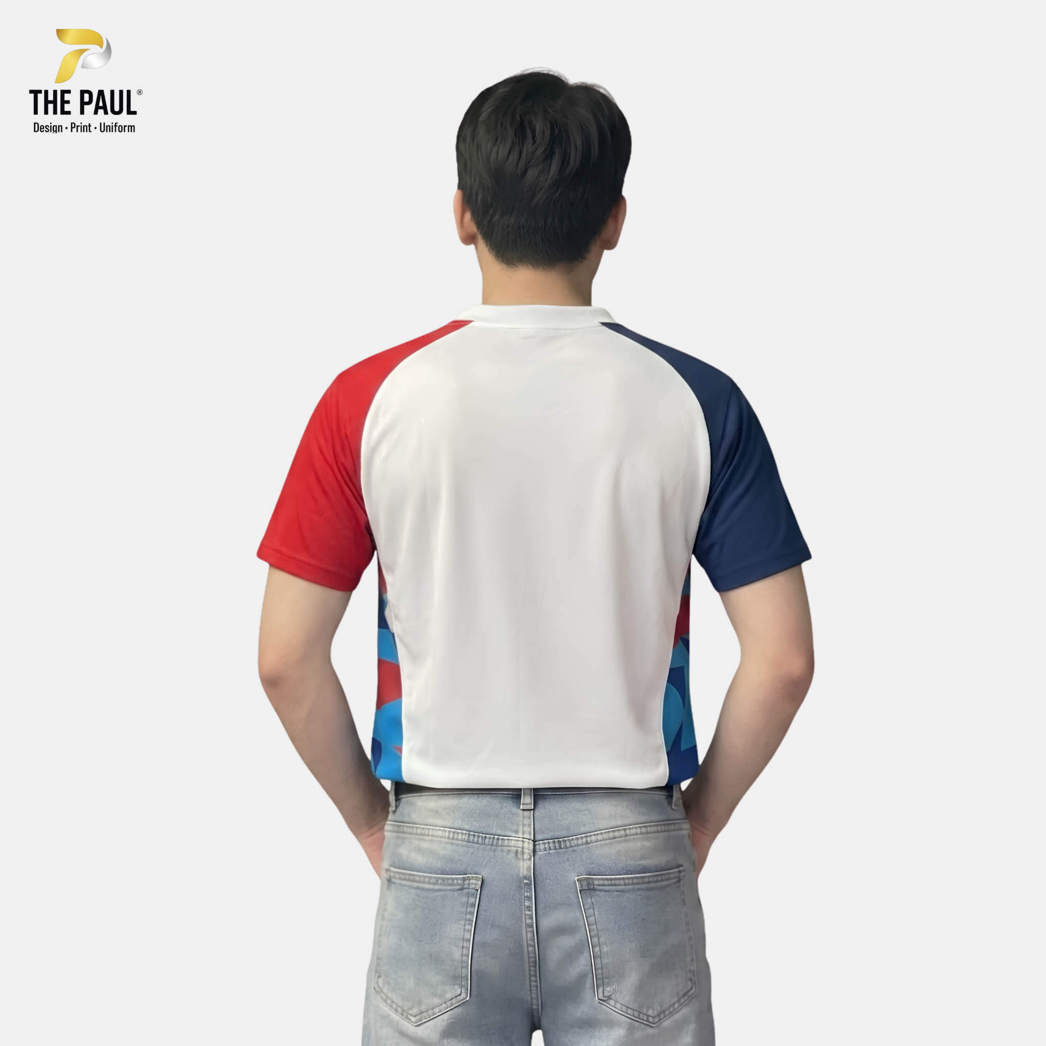  Áo thun cổ tim Raplan chuyển nhiệt xanh trắng - Thể thao 38 