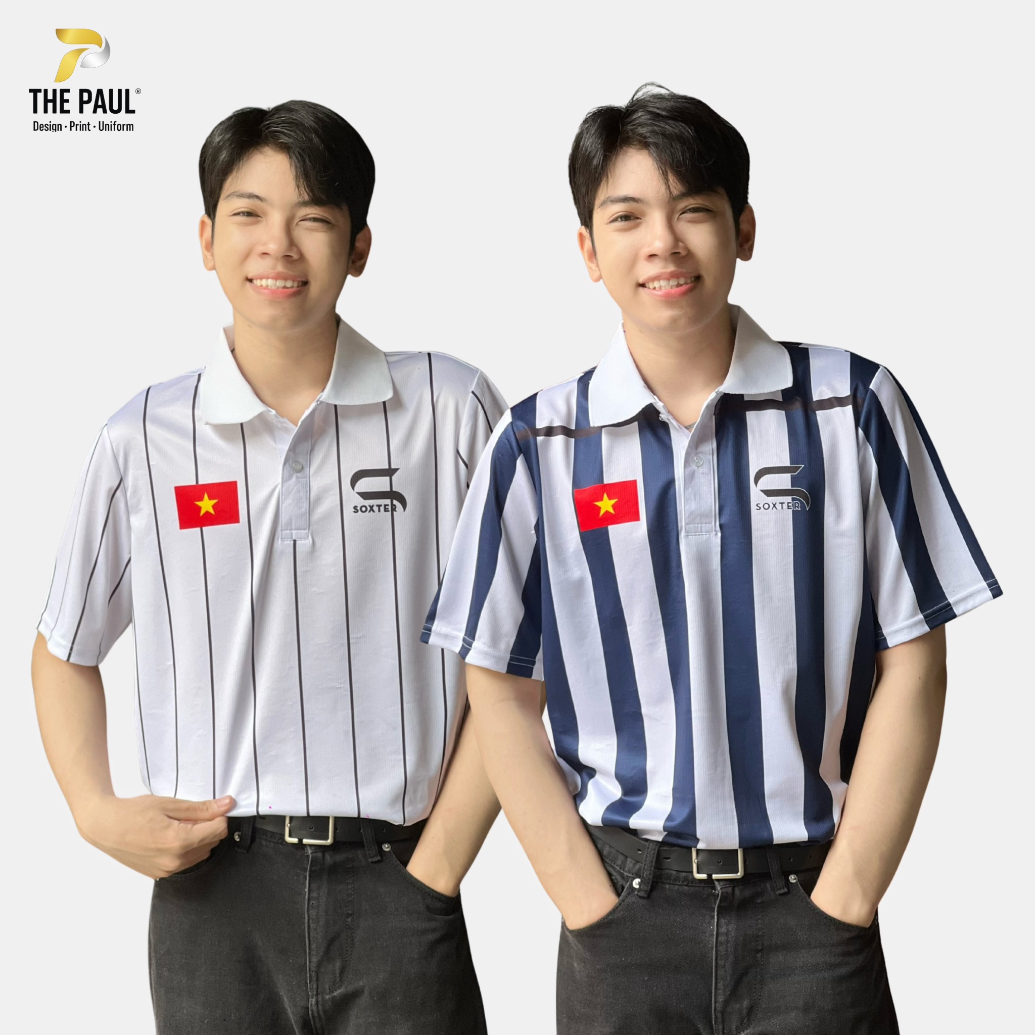  Áo thun polo Pickleball phối xanh, trắng - Thể thao 03 