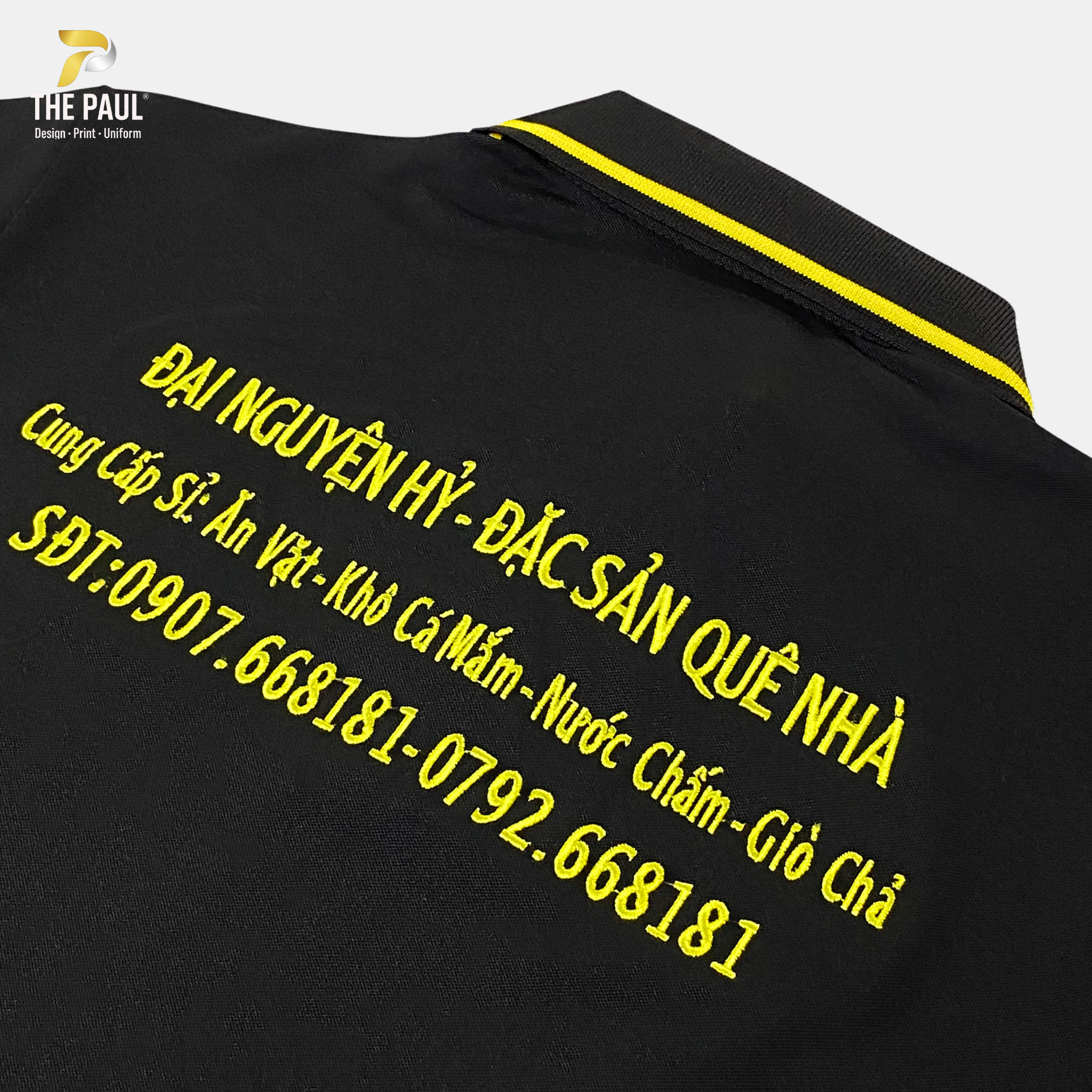 Áo thun polo đen - Quán ăn F&B 01 
