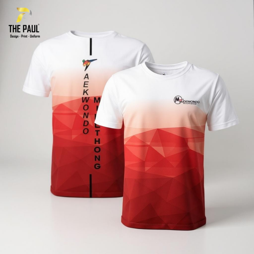  Áo thun cổ tròn chuyển nhiệt Taekwondo Minh Thông 