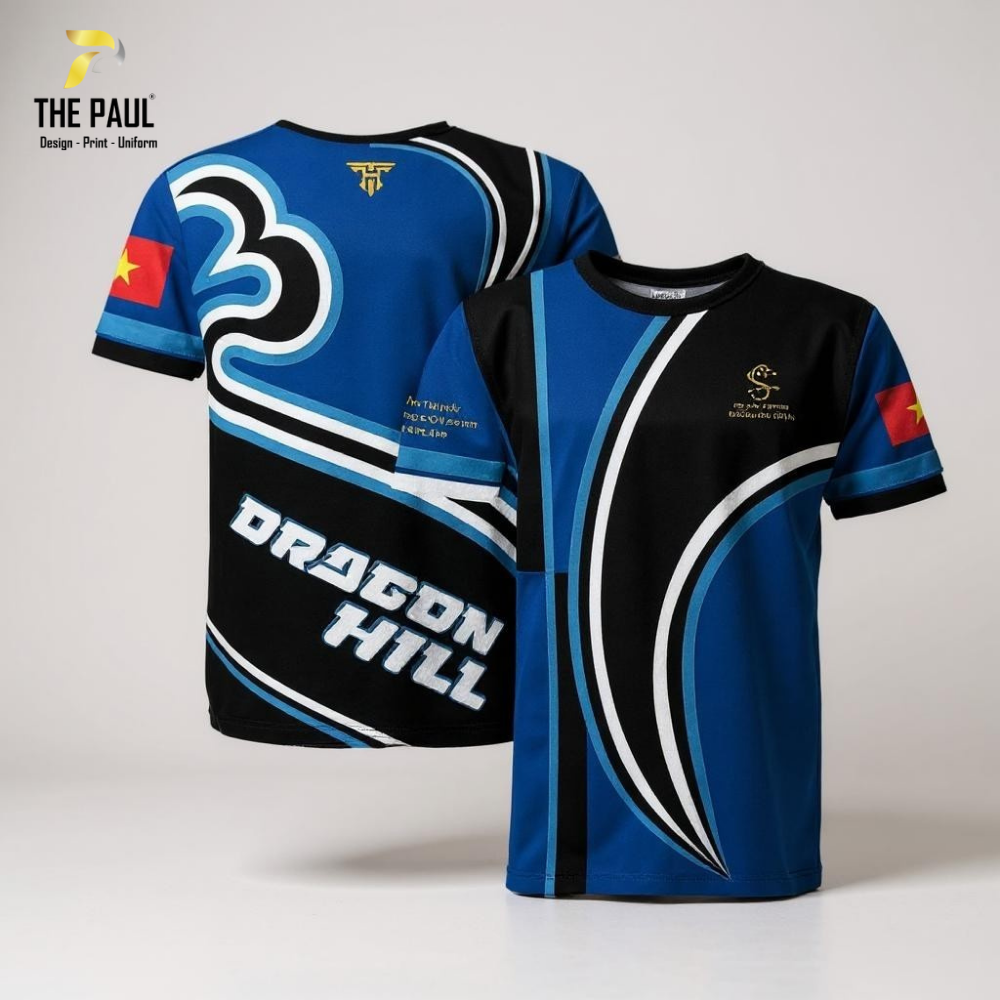  Áo thun cổ tròn chuyển nhiệt Team Patin Hill Dragon 