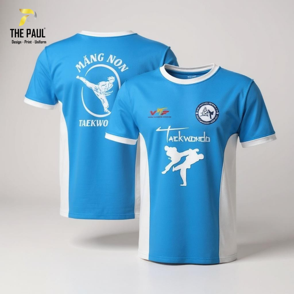 Áo thun cổ tròn Taekwondo Măng Non 
