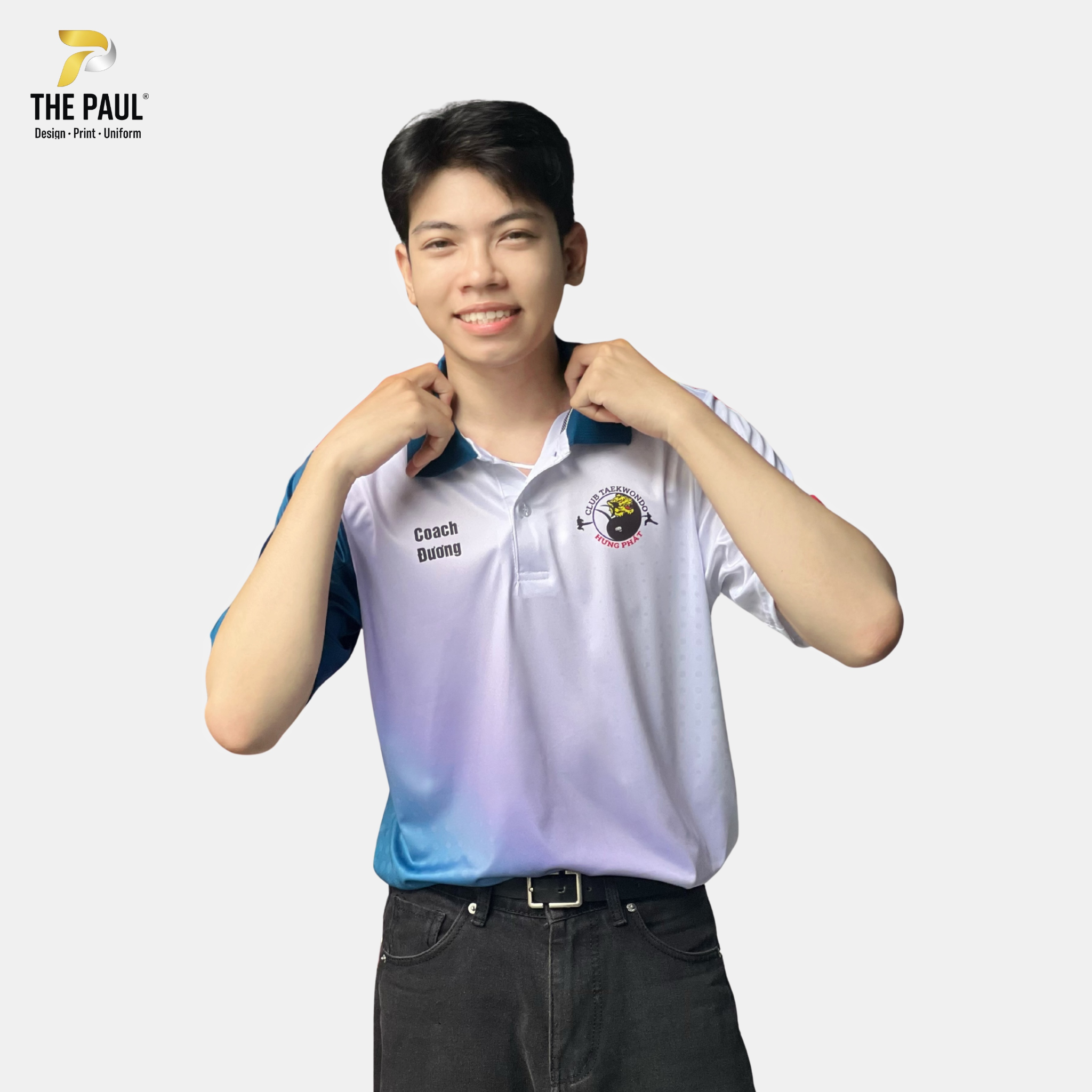  Áo thun cổ trụ Taekwondo vải interlock - Thể thao 06 