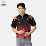  Áo thun cổ lãnh tụ bi-da đỏ cam 