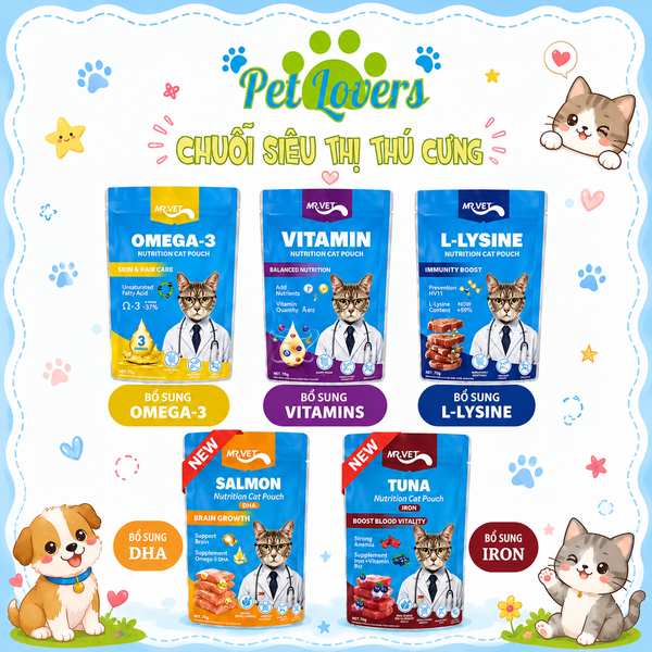 Mr.Vet - Pate nhiều vị cho mèo 70g