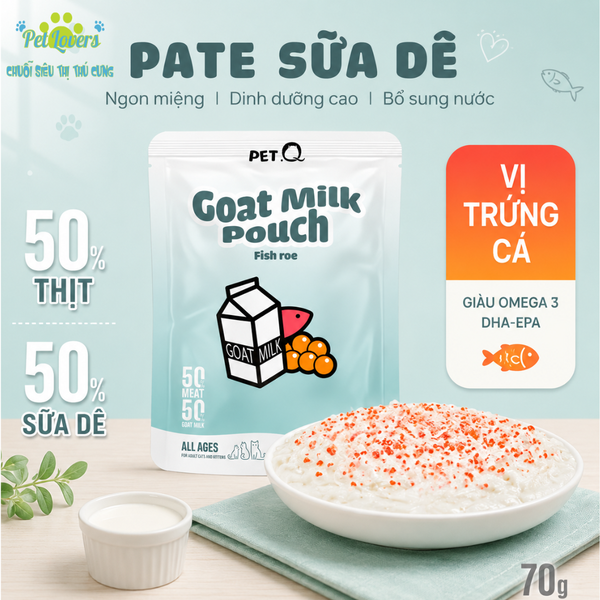 PetQ - Pate sữa dê cho mèo 70g