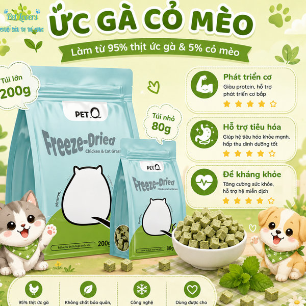 PetQ - Bánh thưởng Freeze-Dried 80g