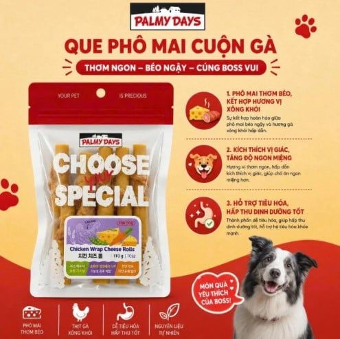Plamy Days - Que phô mai cuộn gà 110g