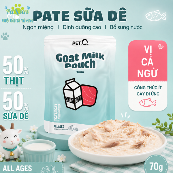 PetQ - Pate sữa dê cho mèo 70g