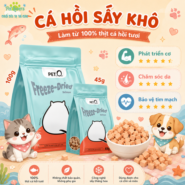 PetQ - Bánh thưởng Freeze-Dried 80g