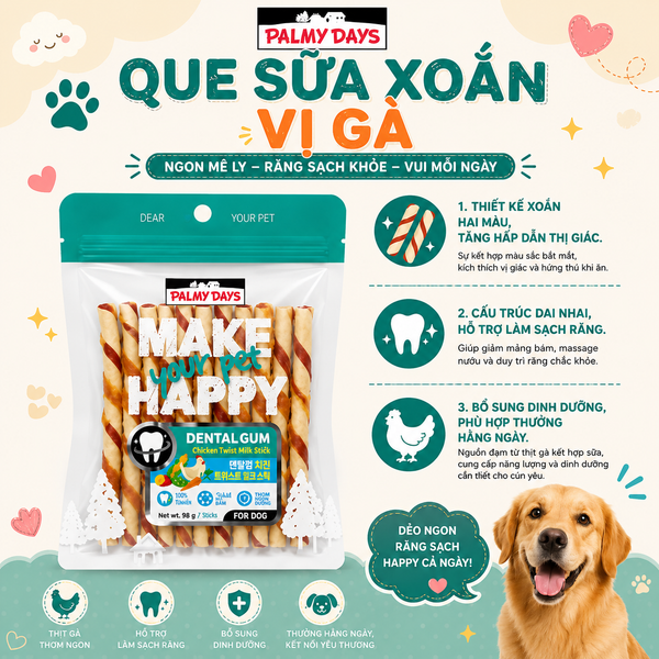 Palmy Days - Que sữa xoắn vị gà