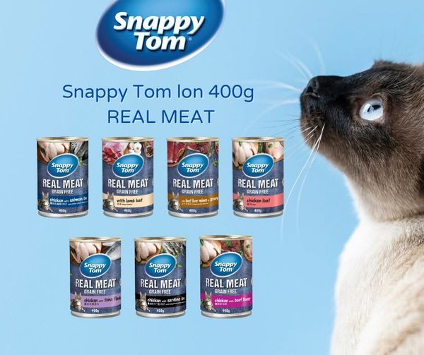 Pate Mèo Snappy Tom Real Fish - Lon 400g