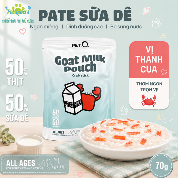 PetQ - Pate sữa dê cho mèo 70g